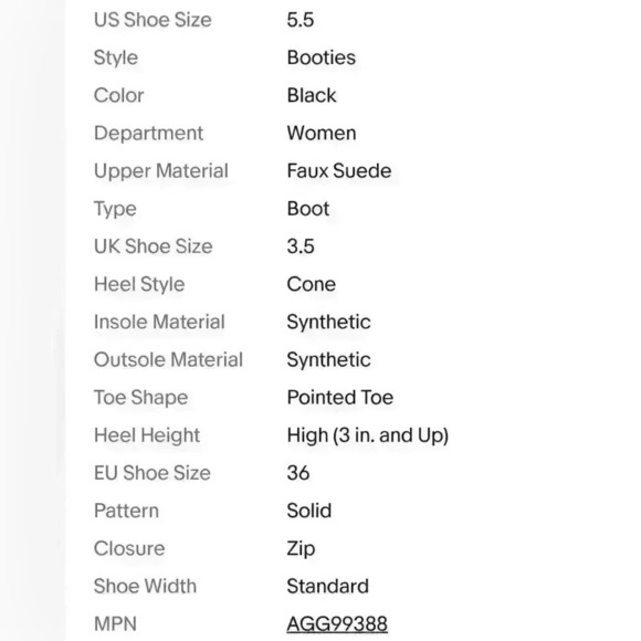 Truffle Collection Womens Hide & Seek Black Vegan Suede Cone Heel Bootie - Picture 7 of 7